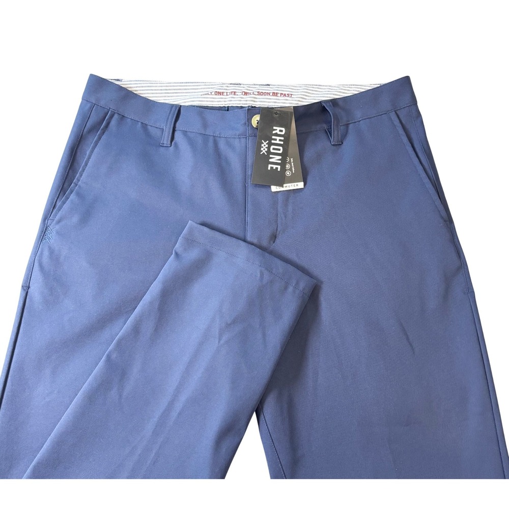 Rhone Commuter Pants Mens 32x32 Blue tech Slim‎ Straight